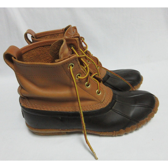 Cabela’s Duck Boots Brown/Tan women's 8D Leather Upper lace up Unlined - Picture 4 of 7